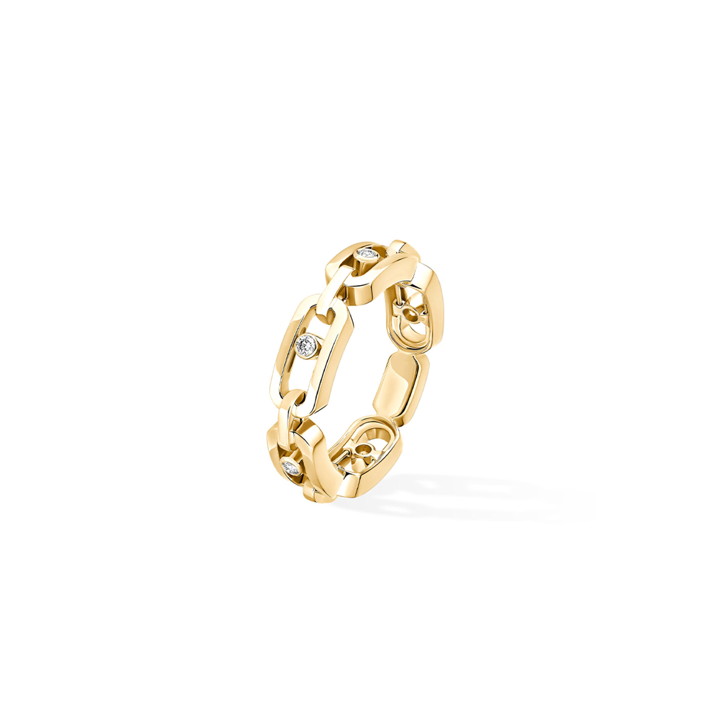 MESSIKA MOVE LINK RING YELLOW GOLD DIAMOND RING 12078-YG